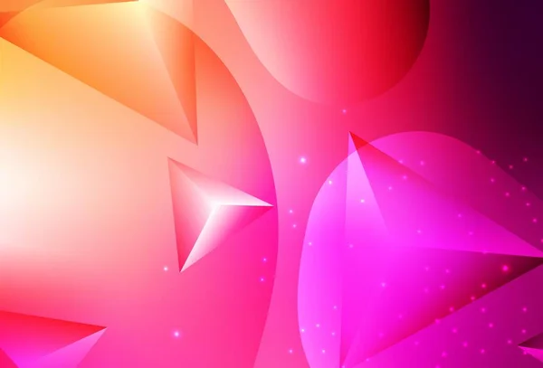 Светло Розовый Желтый Вектор Набором Цветных Кругов Линий Современная Абстрактная — стоковый вектор