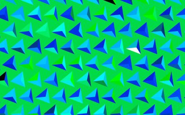 Koyu mavi, üçgen şekilli yeşil vektör dokusu. Renkli üçgenlerin olduğu bir resim. İniş sayfası için modern şablon.