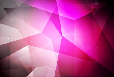 Çokgen biçiminde koyu pembe vektör arkaplan. Renkli üçgenli modern soyut illüstrasyon. İniş sayfası için modern şablon.