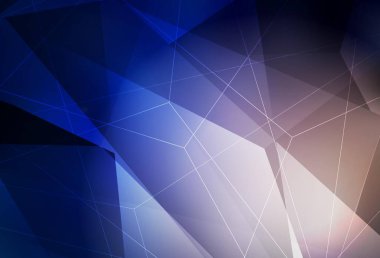 Koyu mavi, kırmızı vektör arkaplan, çizgiler, üçgenler. Üçgenli soyut gradyan çizimi. Bir cep telefonu için arka plan.