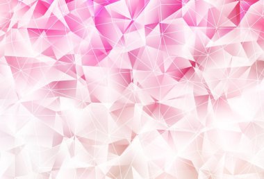 Açık Pembe, sarı vektör arkaplan çizgileri, üçgenler. Üçgen şekilli ışıltılı soyut çizimler. Bir cep telefonu için arka plan.