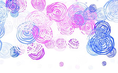 Hafif Mor vektör karalama dokusu ve güller. Karalama tarzında çiçekli renkli bir çizim. Web siteleri ve pankartlar için desenli desen.