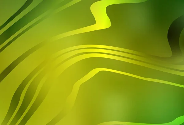 Modello Vettoriale Giallo Verde Chiaro Con Linee Spiritose Illustrazione Astratta — Vettoriale Stock