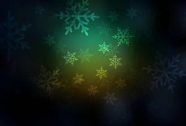 ダークブルー 新年のスタイルで緑のベクトルレイアウト クリスマスのシンプルでカラフルなイラストや看板 ポスター 書籍のバナーのパターン — ストックベクタ