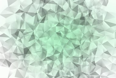 Açık yeşil vektör soyut çokgen arkaplan. Üçgenli parlak renkli çizimler. Arkaplanlarınız için desenli desen.