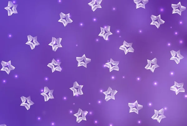 Светло Фиолетовая Векторная Компоновка Яркими Звездами Современная Геометрическая Абстрактная Иллюстрация — стоковый вектор