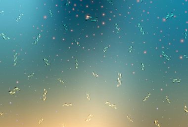 Açık mavi, karnaval tarzında sarı vektör şablonu. Noel tarzında renkli bir tasarım ve eğilim. Harfler ve tipografi için şablon.