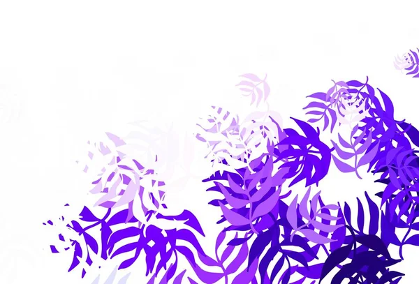 Светло Фиолетовый Векторный Узор Листьями Творческая Иллюстрация Размытом Стиле Листьями — стоковый вектор