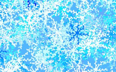 Kaotik şekilli açık mavi vektör şablonu. Rastgele şekillerle soyut tarzda dekoratif tasarım. Bir cep telefonu için arka plan.