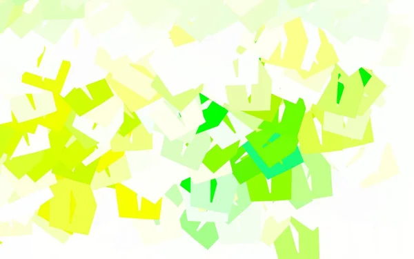 Verde Chiaro Sfondo Vettoriale Giallo Con Esagoni Illustrazione Astratta Glitter — Vettoriale Stock