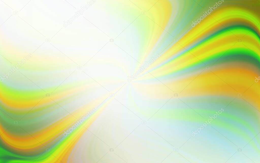 Light Green, Yellow vector blurred bright texture. Glitter abstract illustration with gradient design. Background for designs.