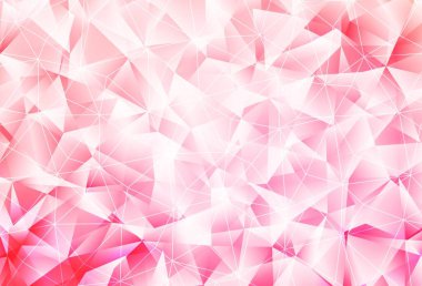 Açık pembe, üçgenli sarı vektör arkaplan. Soyut arkaplanda renkli eğimli üçgenler. Web siteniz için basit tasarım.