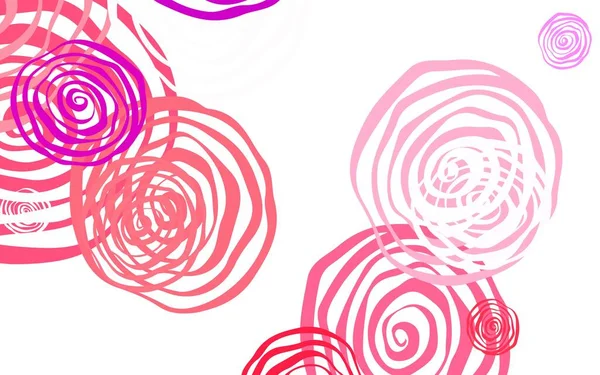 バラとピンクベクトルのドードルパターン 花と新しい色のイラストをブランド 壁紙のパターン ぬり絵 — ストックベクタ