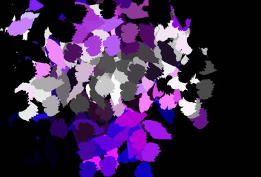 Rastgele şekilli koyu mor vektör deseni. Renkli rastgele şekillerle modern soyut illüstrasyon. Kartvizitiniz için modern tasarım.