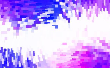 Açık Pembe, mavi vektör arka planı çokgen biçiminde. Dikdörtgenli soyut gradyan çizimi. İş ilanları, broşürler, broşürler için desen