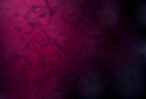 Dark Pink Vetor Triângulo Mosaico Fundo Uma Ilustração Cor Completamente — Vetor de Stock