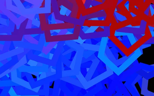 Темно Синій Червоний Векторний Візерунок Барвистими Гексагонами Ілюстрація Набором Барвистих — стоковий вектор