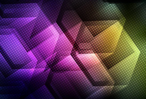 Rose Foncé Disposition Vectorielle Jaune Avec Des Formes Hexagonales Illustration — Image vectorielle