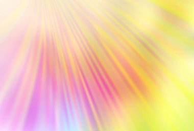 Açık Pembe, sarı vektör parlak şablonu bulanıklaştırdı. Gradyan tasarımlı, soyut, ışıltılı çizimler. Marka kitabınız için yeni biçim tasarımı.