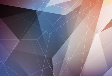 Açık mavi, kırmızı vektör desenli çokgen. Renkli üçgenli modern soyut illüstrasyon. Web siteniz için basit tasarım.