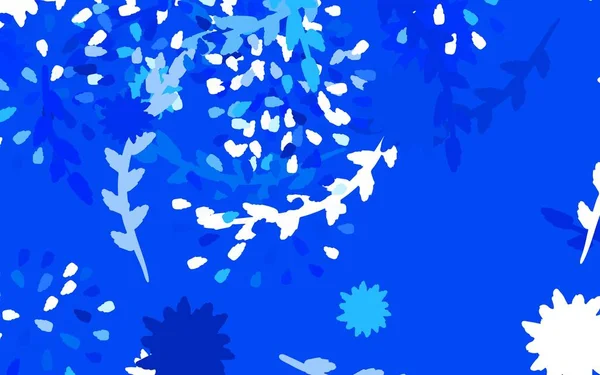 Hellblauer Vektor Doodle Hintergrund Mit Blumen Kreative Illustration Unscharfem Stil — Stockvektor