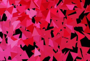 Koyu pembe, kırmızı vektör arkaplan, çizgiler, üçgenler. Soyut üçgenli dekoratif tasarım. Bir cep telefonu için arka plan.