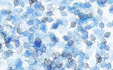 Yapraklı açık gri vektör çizimi. Yaprak ve çiçeklerle süslenmiş soyut bir çizim. Web ve broşürler için elle boyanmış tasarım.