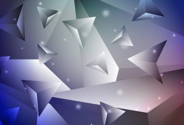 Açık mavi, kırmızı vektör eğimli üçgen desen. Üçgenli modern soyut çizim. Web siteniz için yeni bir doku.