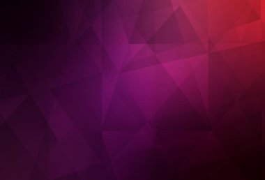 Koyu mor, pembe degrade üçgenler şablon vektör. Üçgenler ile renkli resimde parlayan. Marka kitap için yeni şablon.