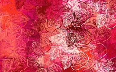 Çiçekli açık kırmızı vektör soyut tasarımı. Karalama tarzında çiçekli renkli bir çizim. Marka kitabınız için yeni şablon.