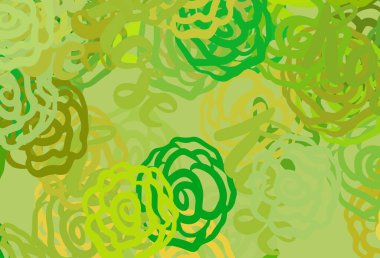 Açık yeşil, soyut şekilli sarı vektör arkaplan. Renkli rastgele şekillerle modern soyut illüstrasyon. Kartvizitiniz için modern tasarım.