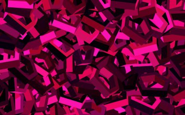 Altıgenli koyu pembe vektör arkaplanı. Altıgen tarzda ışıldayan soyut çizimler. Marka kitabınız için yeni şablon.