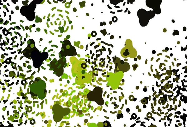 Светло Зеленый Желтый Векторный Узор Случайными Формами Красочные Хаотические Формы — стоковый вектор