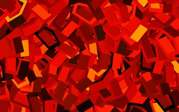 Altıgen kümeli koyu turuncu vektör arka planı. Renkli altıgenli bir resim seti. Duvar kağıtlarının dokusu için desen.