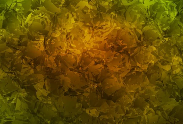 Темно Зеленая Желтая Векторная Текстура Цветами Элегантная Яркая Иллюстрация Цветами — стоковый вектор