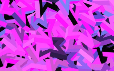 Açık Mor, güzel yıldızlı pembe vektör dokusu. Soyut şablondaki yıldızlarla dekoratif parlak illüstrasyon. Kozmik arkaplanlar için şablon.