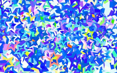 Açık mavi, güzel yıldızlı sarı vektör dokusu. Bulanık arkaplanda gradyanı olan yıldızlar. Astroloji web siteleri için desen.