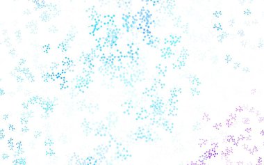 Açık Pembe, yapay zeka ağlı Mavi vektör deseni. Yapay zekanın bağlantı ve noktalarıyla soyut illüstrasyon. Poster ve teknoloji sembolü.