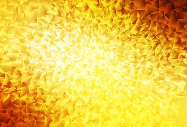 Светло Оранжевый Вектор Треугольной Мозаики Текстуры Современная Абстрактная Иллюстрация Треугольниками — стоковый вектор
