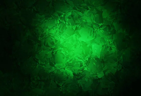 Fondo Doodle Vector Verde Oscuro Con Rosas Flores Una Elegante — Archivo Imágenes Vectoriales