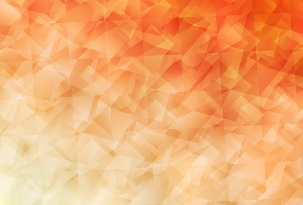 Шаблон Мозаики Светло Оранжевого Вектора Блестящие Абстрактные Иллюстрации Элегантными Треугольниками — стоковый вектор