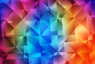 Karanlık çok renkli vektör soyut mozaik desen. Üçgenli parlak renkli çizimler. Pankartın için tamamen yeni bir şablon.