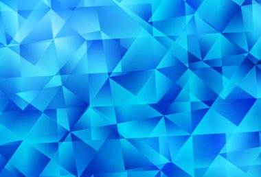 Hafif BLUE vektörü düşük polimer arkaplan. Üçgenlerden oluşan parlayan çokgen çizimler. Arkaplanlarınız için desenli desen.