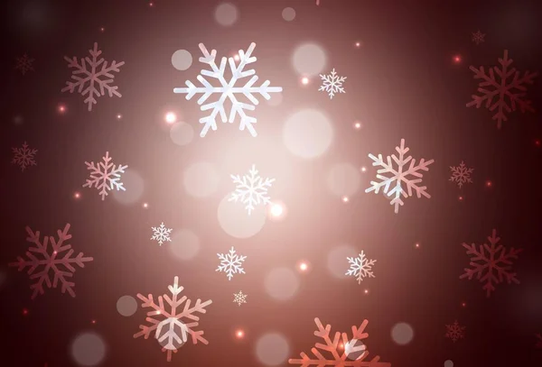 クリスマススタイルのダークレッドベクトルパターン 現代の抽象的なクリスマスムードの形 ポスター 書籍のバナーのパターン — ストックベクタ