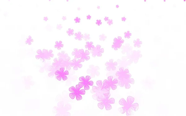 Luz Rosa Vector Elegante Fondo Pantalla Con Flores Flores Con — Vector de stock