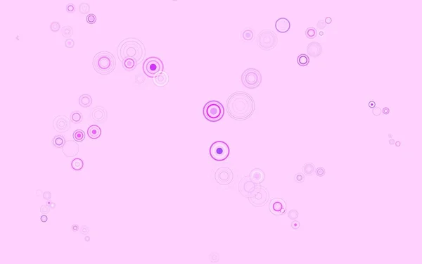 Light Purple Vector Layout Circle Shapes Blurred Bubbles Abstract Background — Stock Vector