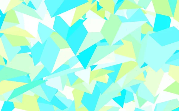 Azul Claro Diseño Vectorial Verde Con Líneas Triángulos Gradiente Abstracto — Vector de stock