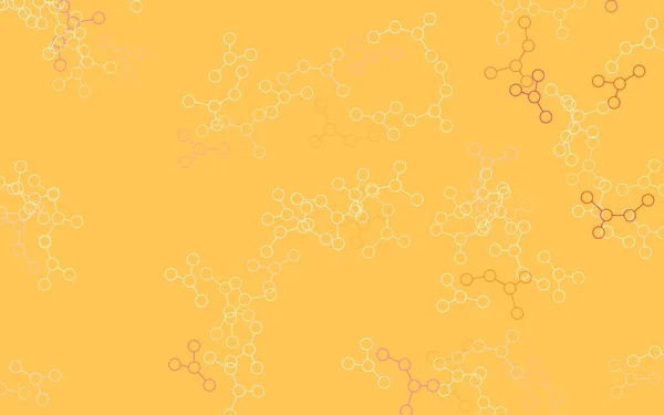 Hellroter Gelber Vektorhintergrund Mit Daten Künstlicher Intelligenz Leuchtend Bunte Illustration — Stockvektor