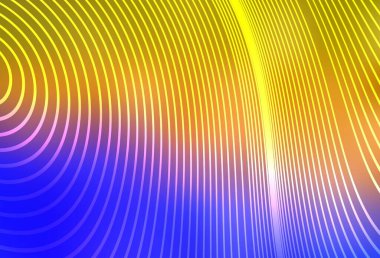 Açık mavi, ince çizgili sarı vektör deseni. Soyut ve gradyan renkte renkli çizimler. İşiniz için en iyi tasarım.