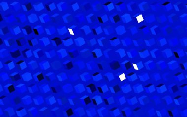 Eşkenar dörtgenli koyu mavi vektör arkaplanı. Renkli dikdörtgenleri olan bir resim. İniş sayfası için modern şablon.